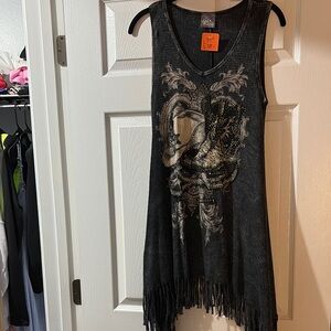 Vocal Black Textured Top